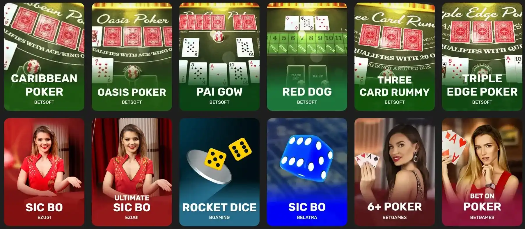 Willbet casino table games